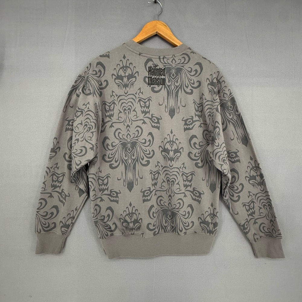 Disney Parks Haunted Mansion Wallpaper Print Pullover  Sweatshirt Unisex Sizing - Picture 2 of 8